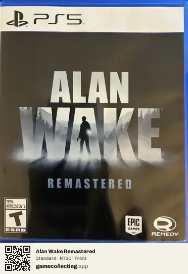 Alan Wake Remastered PlayStation 5, NTSC box front