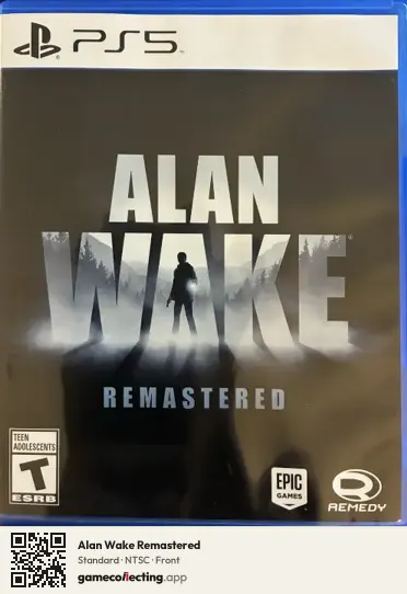 Alan Wake Remastered PlayStation 5, NTSC box front