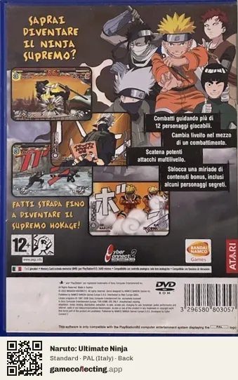 Naruto: Ultimate Ninja PlayStation 2, Italy box back