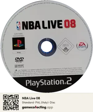 NBA Live 08 PlayStation 2, PAL disc