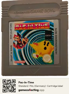 Pac-In-Time Game Boy, PAL cartridge label