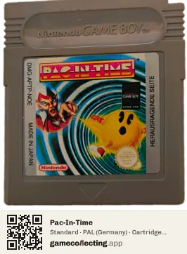 Pac-In-Time Game Boy, PAL cartridge label