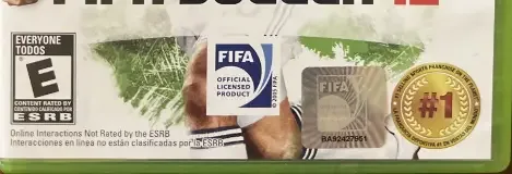 FIFA 12, the ESRB box on its front