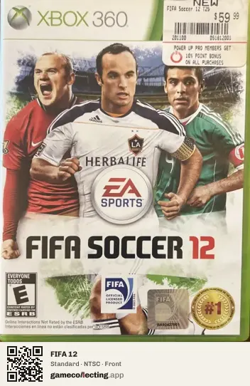 FIFA 12 Xbox 360, NTSC box front