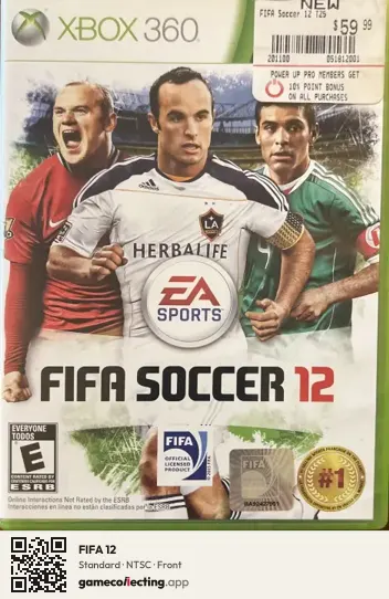 FIFA 12 Xbox 360, NTSC box front