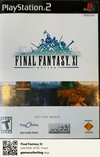 Final Fantasy XI PlayStation 2, NTSC box front