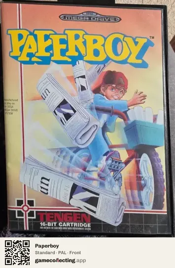 Paperboy Sega Mega Drive / Genesis, PAL box front