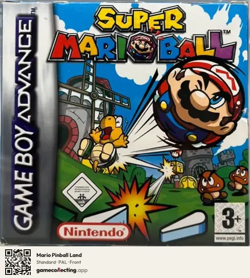 Mario Pinball Land Game Boy Advance, PAL box front