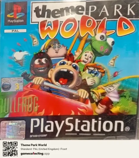 Theme Park World PlayStation, United Kingdom box front