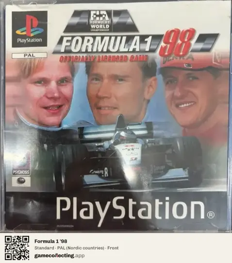 Formula 1 '98 PlayStation, Nordic countries box front