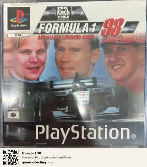 Formula 1 '98 PlayStation, Nordic countries box front