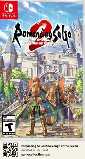 Romancing SaGa 2: Revenge of the Seven Nintendo Switch, NTSC box front