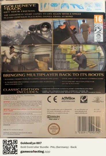 GoldenEye 007 Nintendo Wii, Germany box back