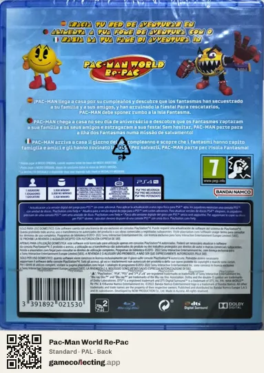 Pac-Man World Re-Pac PlayStation 4, PAL box back