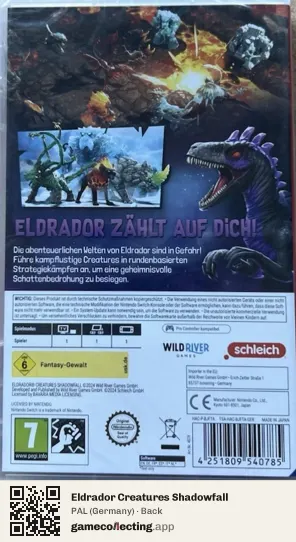 Eldrador Creatures Shadowfall Nintendo Switch, Germany box back