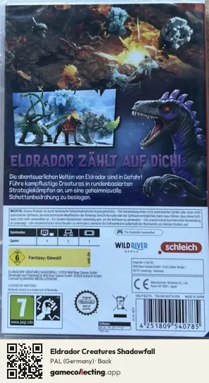 Eldrador Creatures Shadowfall Nintendo Switch, Germany box back