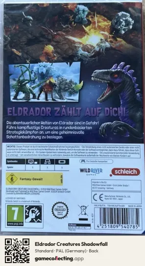 Eldrador Creatures Shadowfall Nintendo Switch, Germany box back
