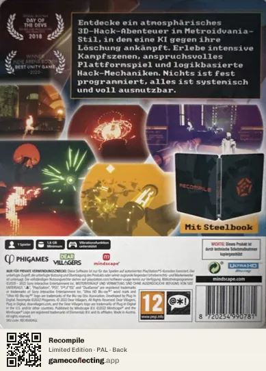 Recompile PlayStation 5, PAL box back