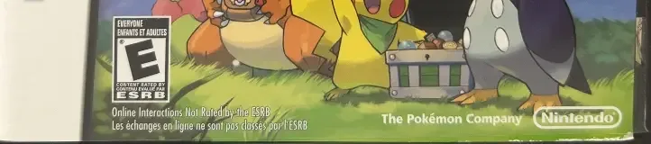 Pokémon Mystery Dungeon: Explorers of Sky, the ESRB box on its front