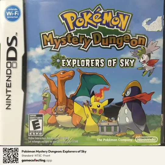 Pokémon Mystery Dungeon: Explorers of Sky Nintendo DS, NTSC box front