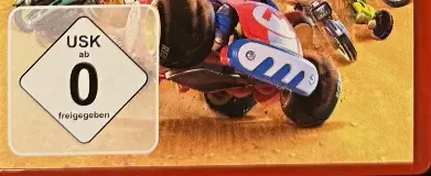 Mario Kart World, the USK square on its front