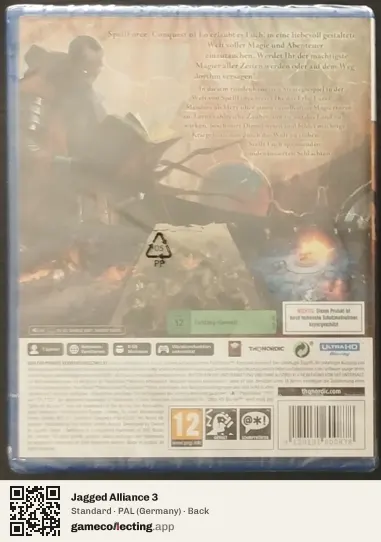Jagged Alliance 3 PlayStation 5, Germany box back