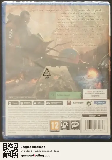 Jagged Alliance 3 PlayStation 5, Germany box back