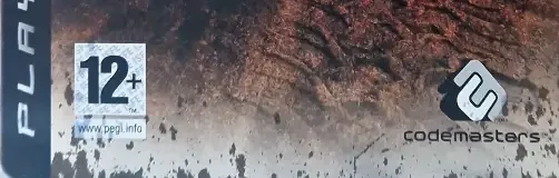 Dirt, the PEGI square on its front