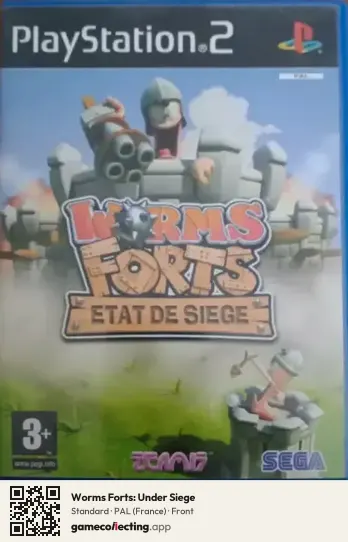 Worms Forts: Under Siege PlayStation 2, France box front