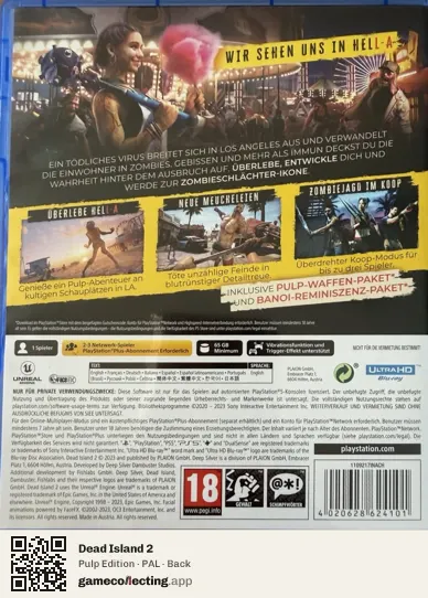 Dead Island 2 PlayStation 5, PAL box back