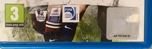 FIFA Football, the PEGI square on its front