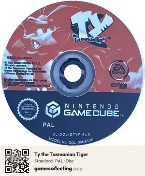 Ty the Tasmanian Tiger Nintendo GameCube, PAL disc