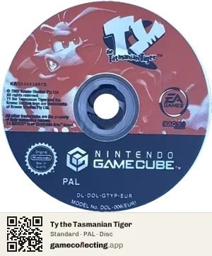 Ty the Tasmanian Tiger Nintendo GameCube, PAL disc