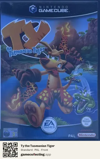 Ty the Tasmanian Tiger Nintendo GameCube, PAL box front