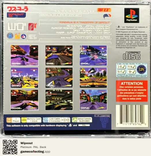 Wipeout PlayStation, PAL box back
