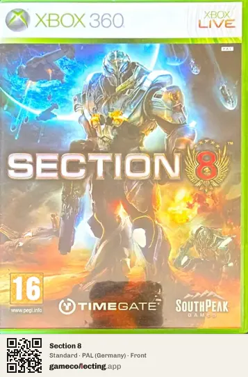 Section 8 Xbox 360, Germany box front