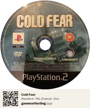 Cold Fear PlayStation 2, PAL disc