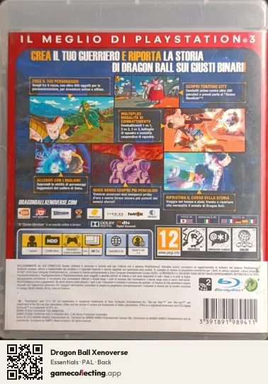 Dragon Ball Xenoverse PlayStation 3, PAL box back