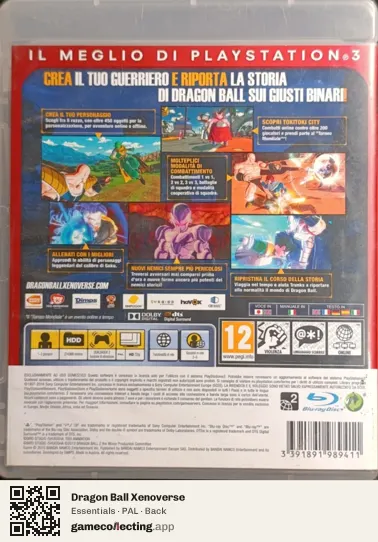 Dragon Ball Xenoverse PlayStation 3, PAL box back