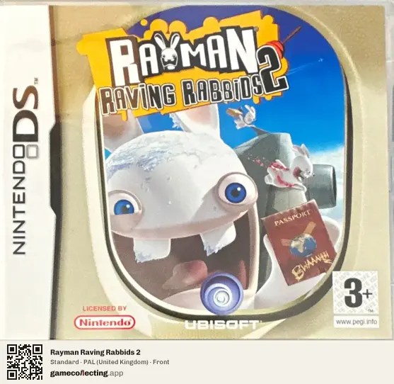 Rayman Raving Rabbids 2 Nintendo DS, United Kingdom box front