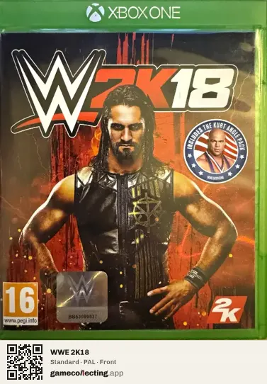 WWE 2K18 Xbox One, PAL box front