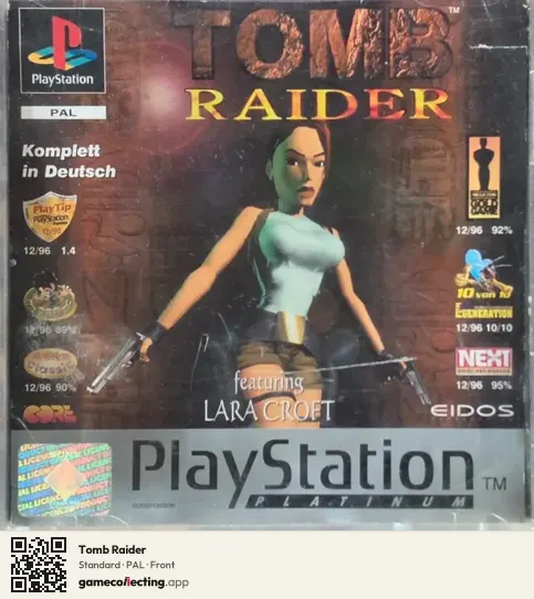 Tomb Raider PlayStation, PAL box front