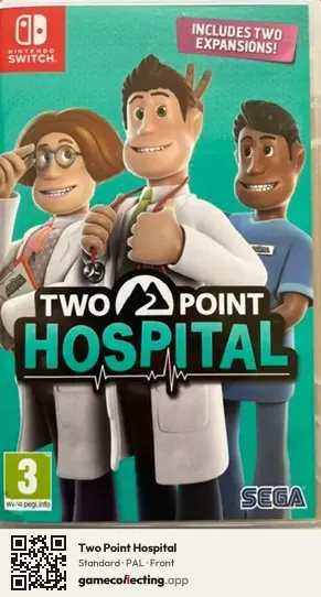 Two Point Hospital Nintendo Switch, PAL box front