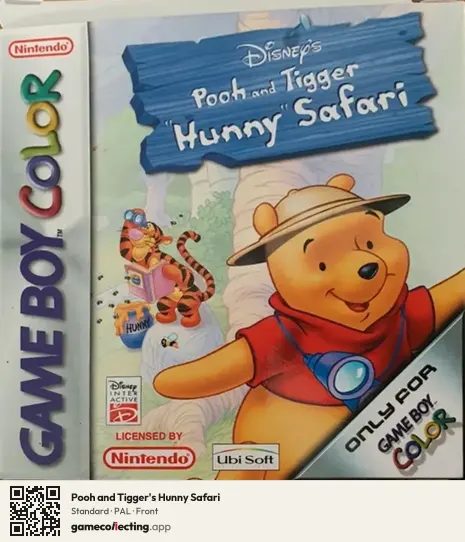 Pooh and Tigger's Hunny Safari Game Boy Color, PAL box front