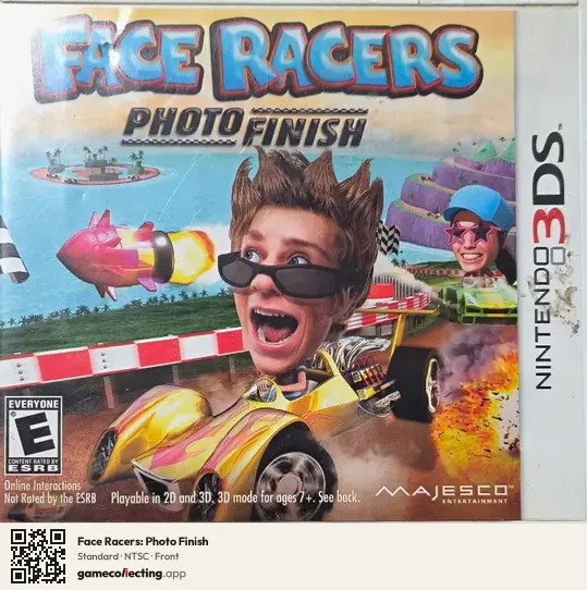 Face Racers: Photo Finish Nintendo 3DS, NTSC box front