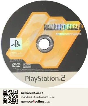 Armored Core 3 PlayStation 2, Asia disc