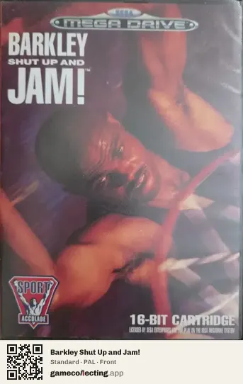 Barkley Shut Up and Jam! Sega Mega Drive / Genesis, PAL box front