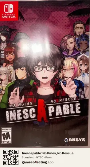 Inescapable: No Rules, No Rescue Nintendo Switch, NTSC box front