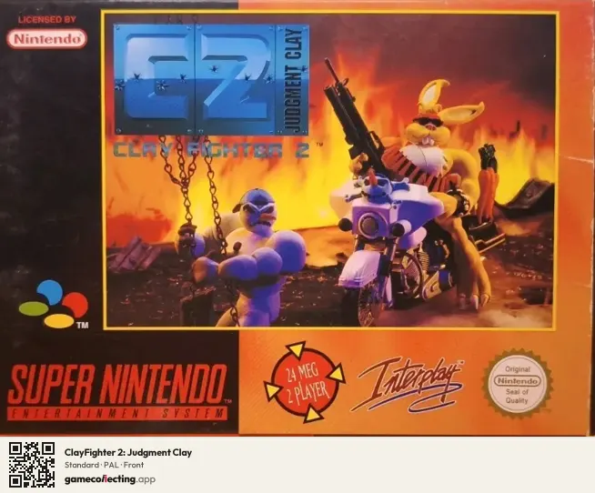 ClayFighter 2: Judgment Clay Super Nintendo Entertainment System, PAL box front