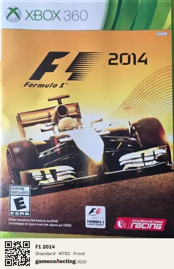 F1 2014 Xbox 360, NTSC box front